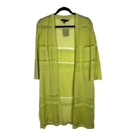 Ming Wang Sz S Duster Cardigan Patterned Knit NWT - Picture 1 of 10